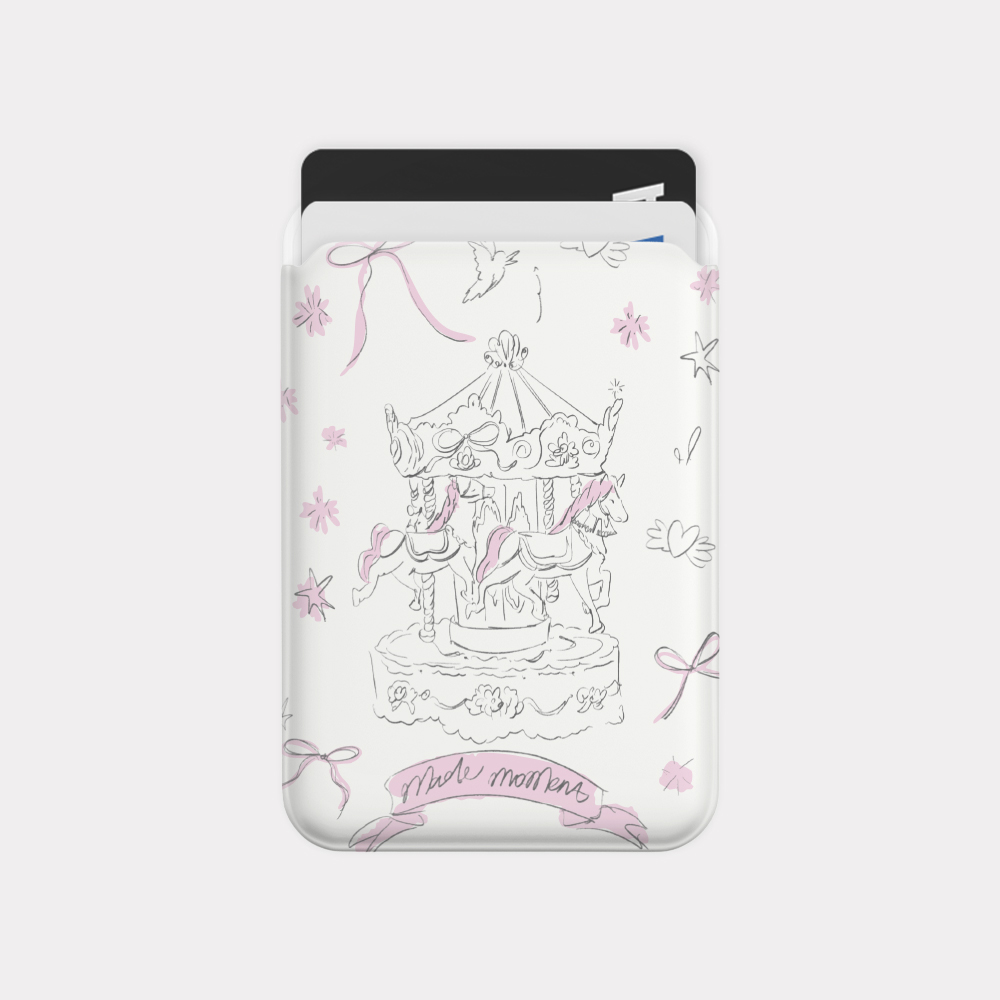 merry go round 맥세이프 카드 슬롯 지갑 포켓 케이스 - 상품 이미지