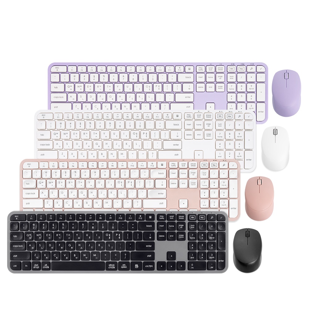 LKM500 Win/Mac 전환 무선 키보드마우스 세트 (키스킨 기본제공)