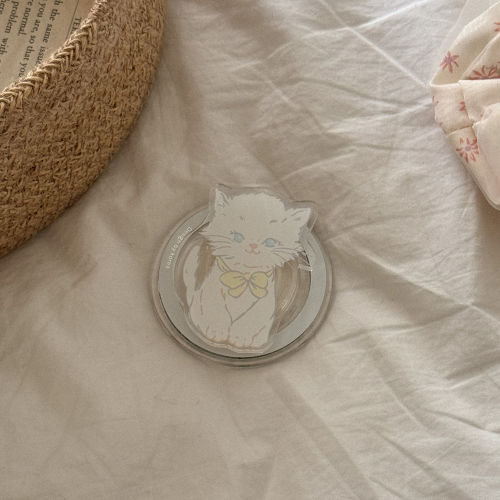 ribbon cat drawing 디자인 [맥세이프 아크릴스마트톡] - 상품 이미지