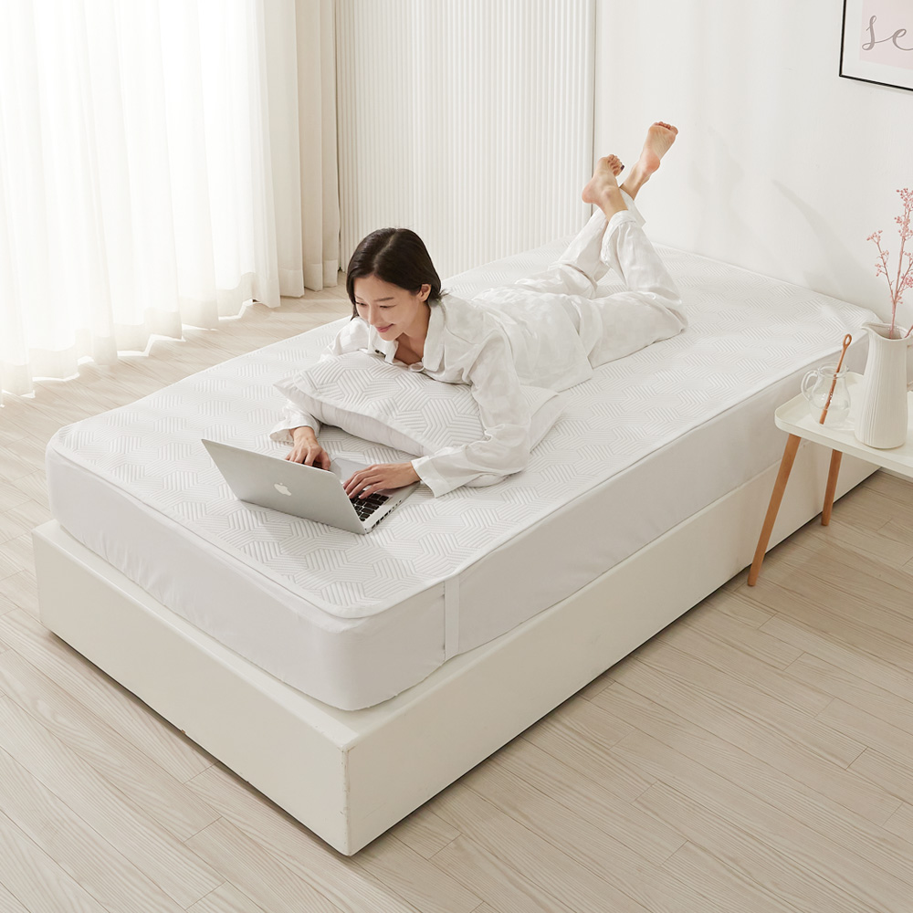 쿨매트 듀라론 여름 냉감 아이스 냉매트 쿨링 침대 쿨패드 화이트, SS(슈퍼싱글)