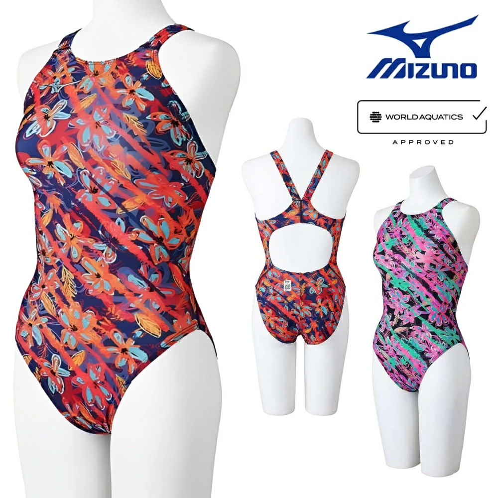 미즈노 MIZUNO 스트림에이스 수영복 선수용 미디엄컷 N2MAB876 2컬러 - 상품 이미지