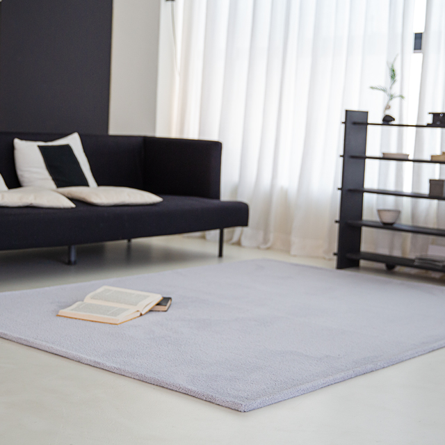 [스케치] 먼지없는 사계절 극세사 러그 거실 카페트 물세탁 단모 대형 그린 150x200