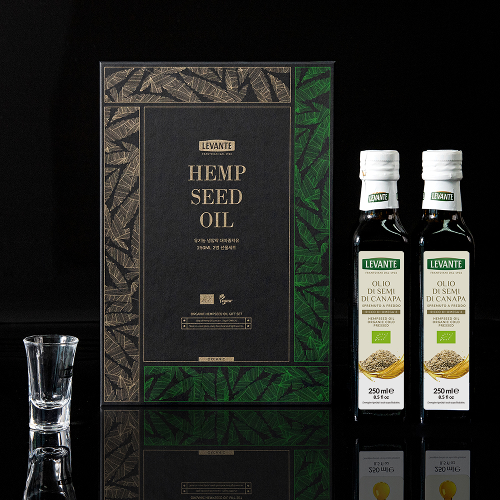 르반테 유기농 대마종자유 250ml 2병 선물세트 - 상품 이미지