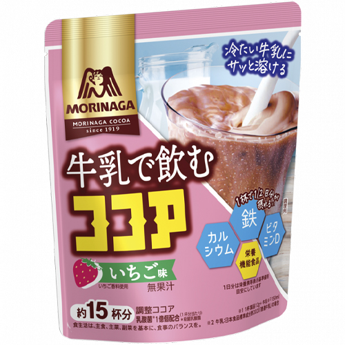 모리나가 우유로 마시는 코코아 딸기맛 180g - 메인 이미지