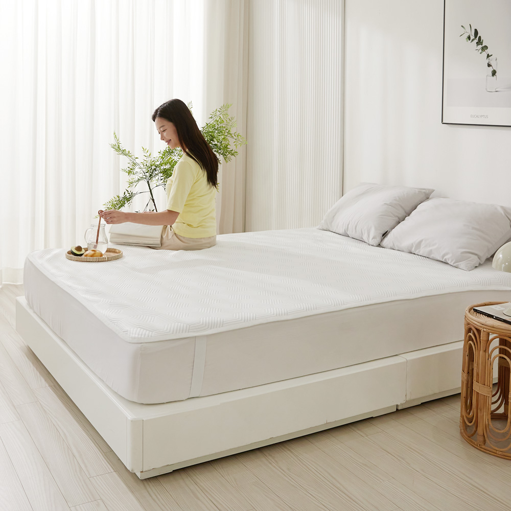 쿨매트 듀라론 여름 냉감 아이스 냉매트 쿨링 침대 쿨패드 화이트, LK(라지킹)