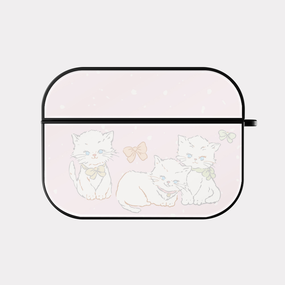 ribbon cat drawing 에어팟 프로 케이스 하드 범퍼 - 메인 이미지