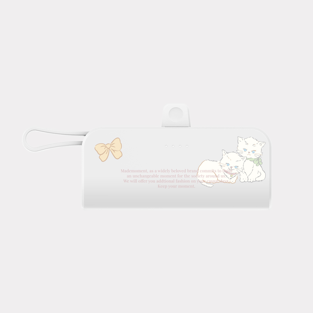 ribbon cat drawing 도킹형 보조배터리 아이폰 갤럭시 미니 5000mAh