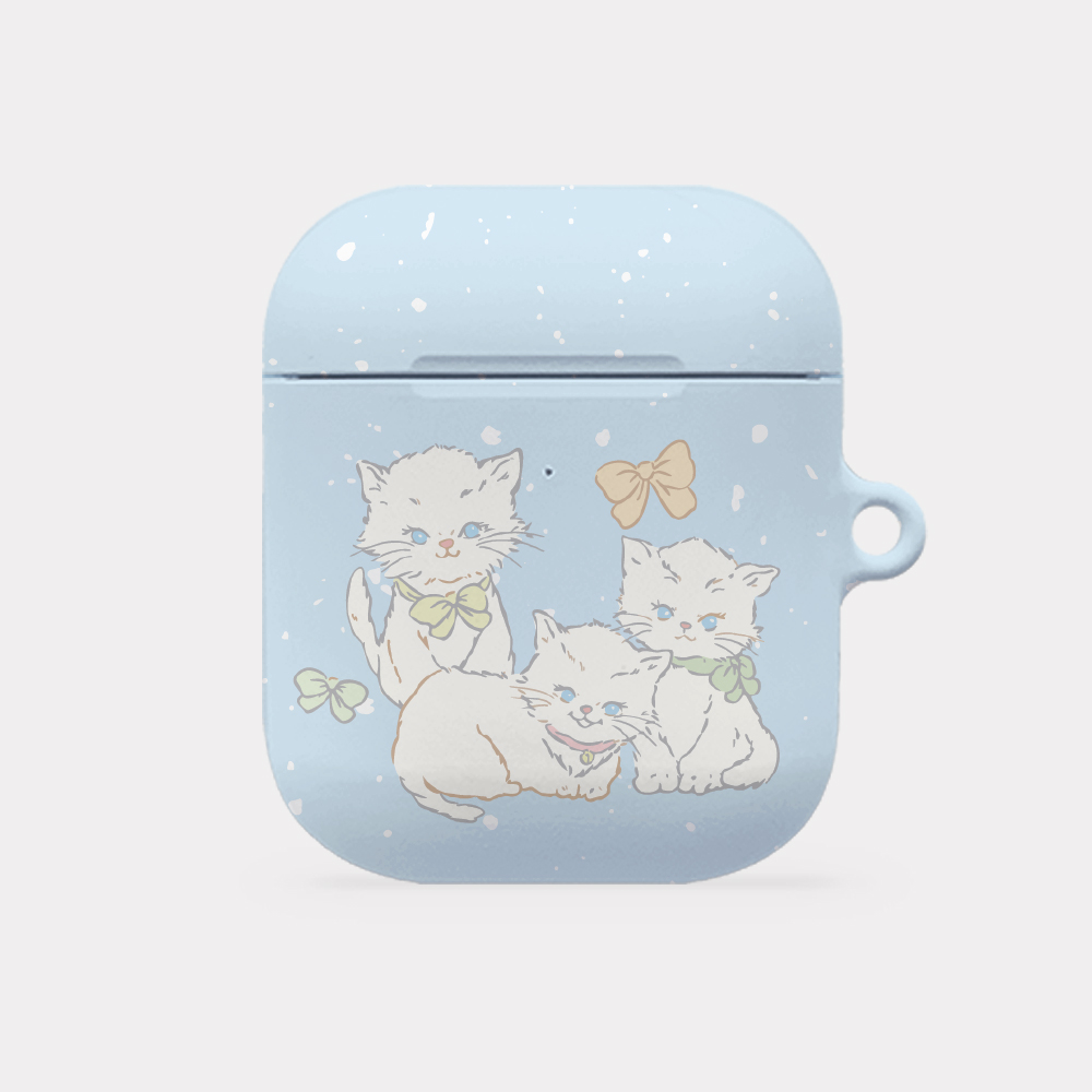 ribbon cat drawing 에어팟 1 2 케이스 하드 - 상세 이미지 2