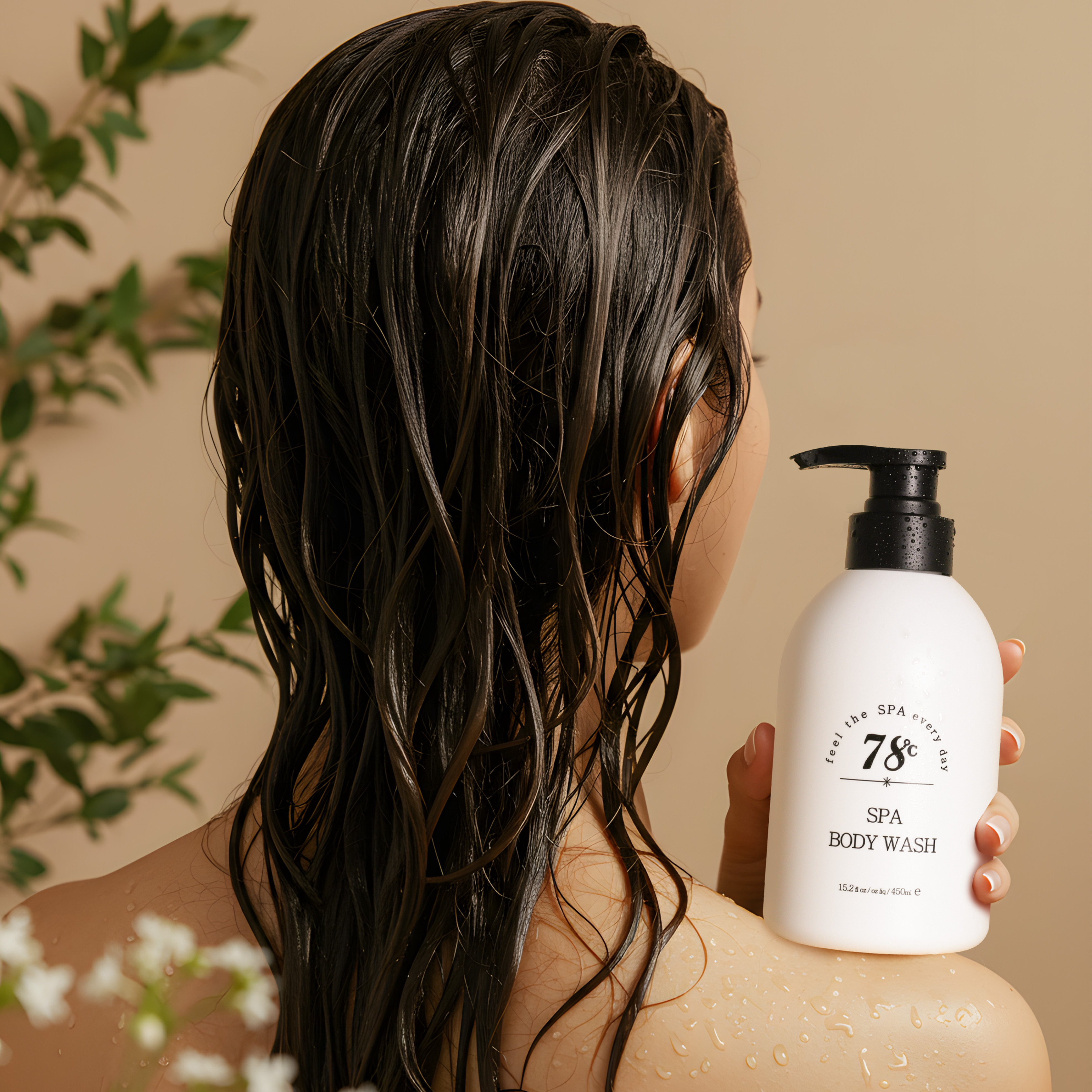 78도씨 온천수 화이트머스크 약산성 등드름 순한 고보습 향좋은 바디워시 450ml - 상세 이미지 2