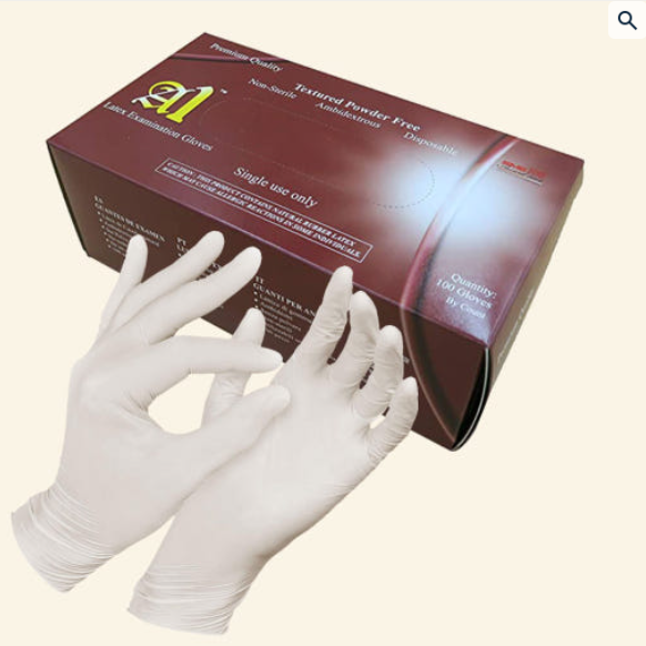 의료용 A1 진료용 병원 일회용 라텍스 고무 장갑 100매 x 10박스