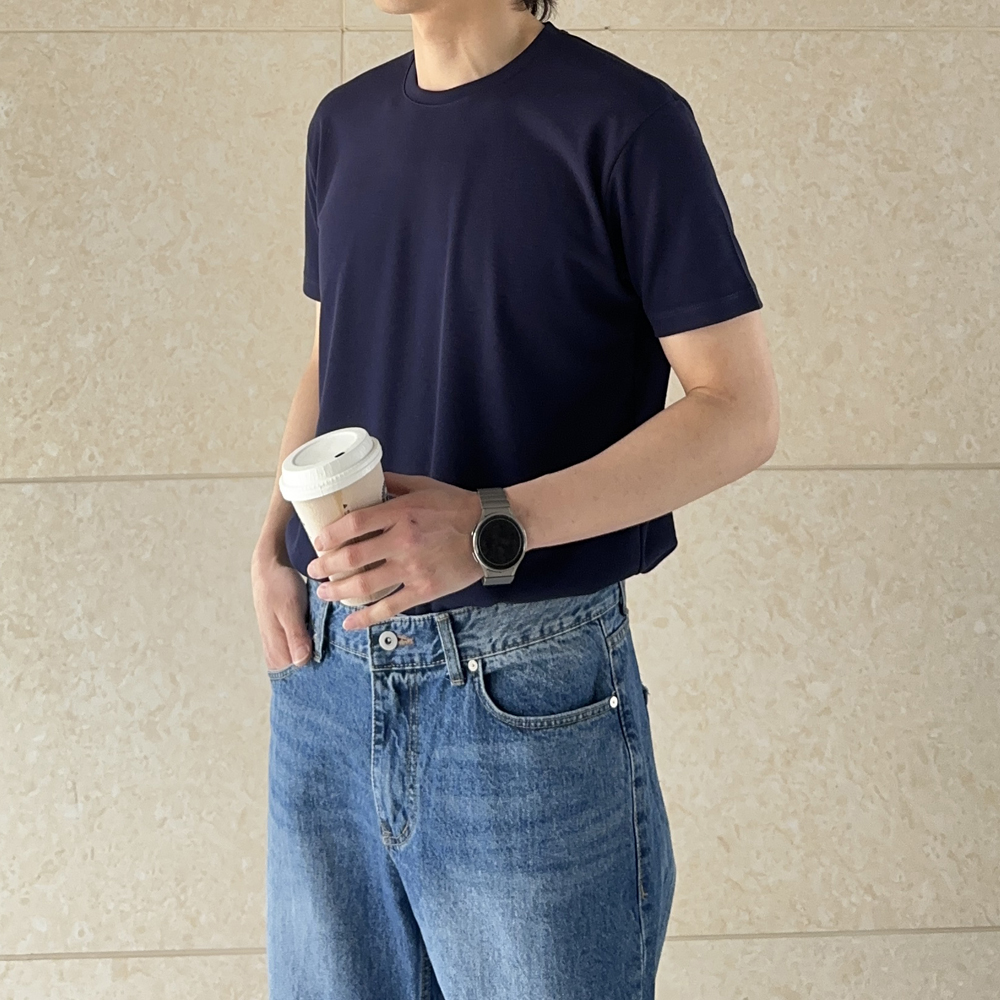 머슬핏반팔 빅사이즈 오버핏 쿨링 남자 반팔 티셔츠 - 상세 이미지 4