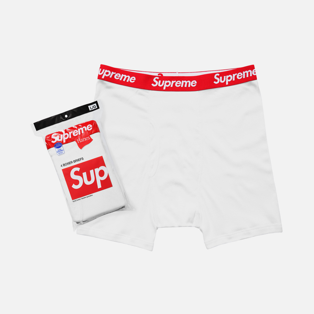 슈프림 Hanes Boxer Briefs 팬티 4팩 99HAA36-WHITE 이미지 1