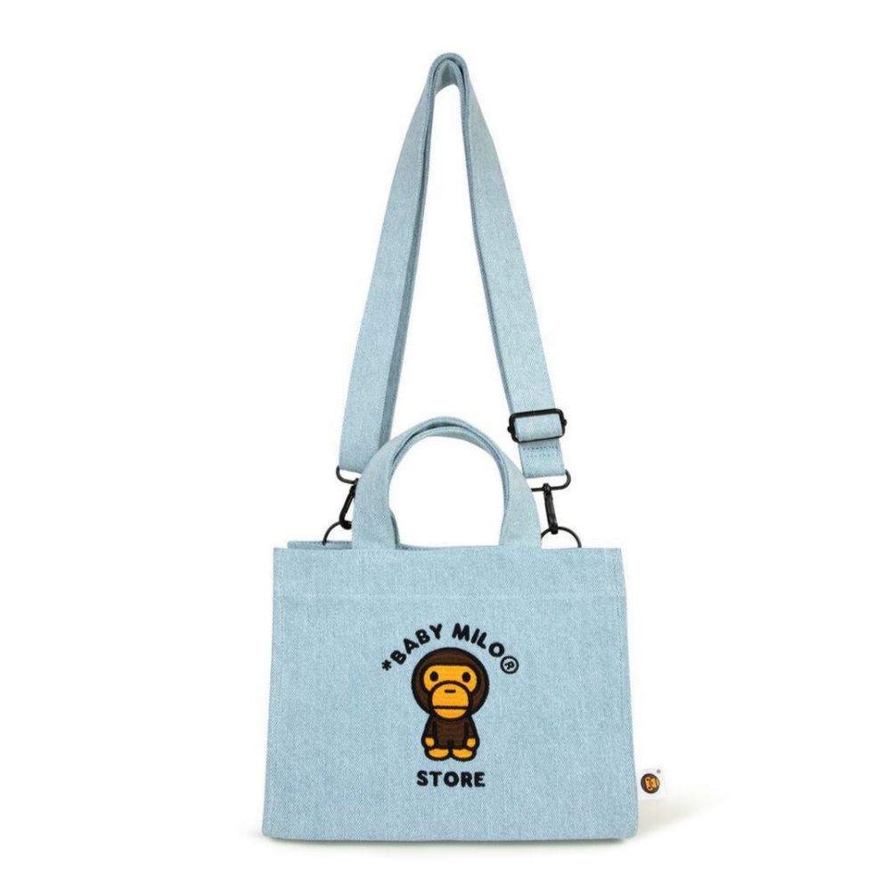 베이프 토트백 BABY MILO DENIM SMALL TOTE BAG 3월 3주차 신상 AL20-189-318 - 메인 이미지