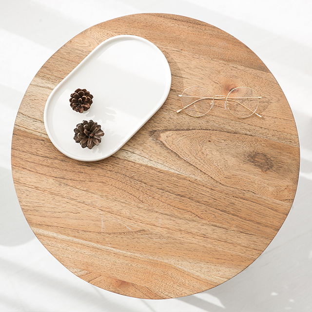 라탄 사이드테이블 침대 소파 옆 원목 미니탁자 간이 보조 화분 테이블