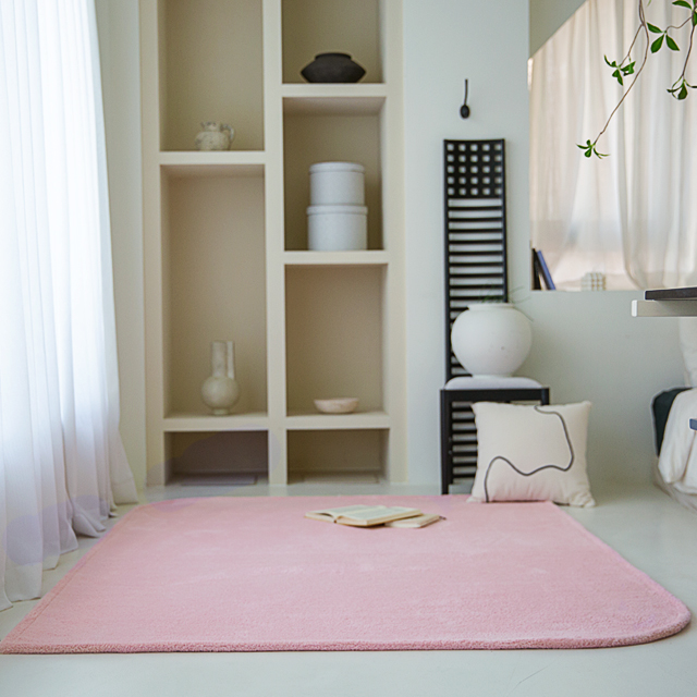 [스케치] 먼지없는 사계절 극세사 러그 거실 카페트 물세탁 단모 대형 그린 150x200