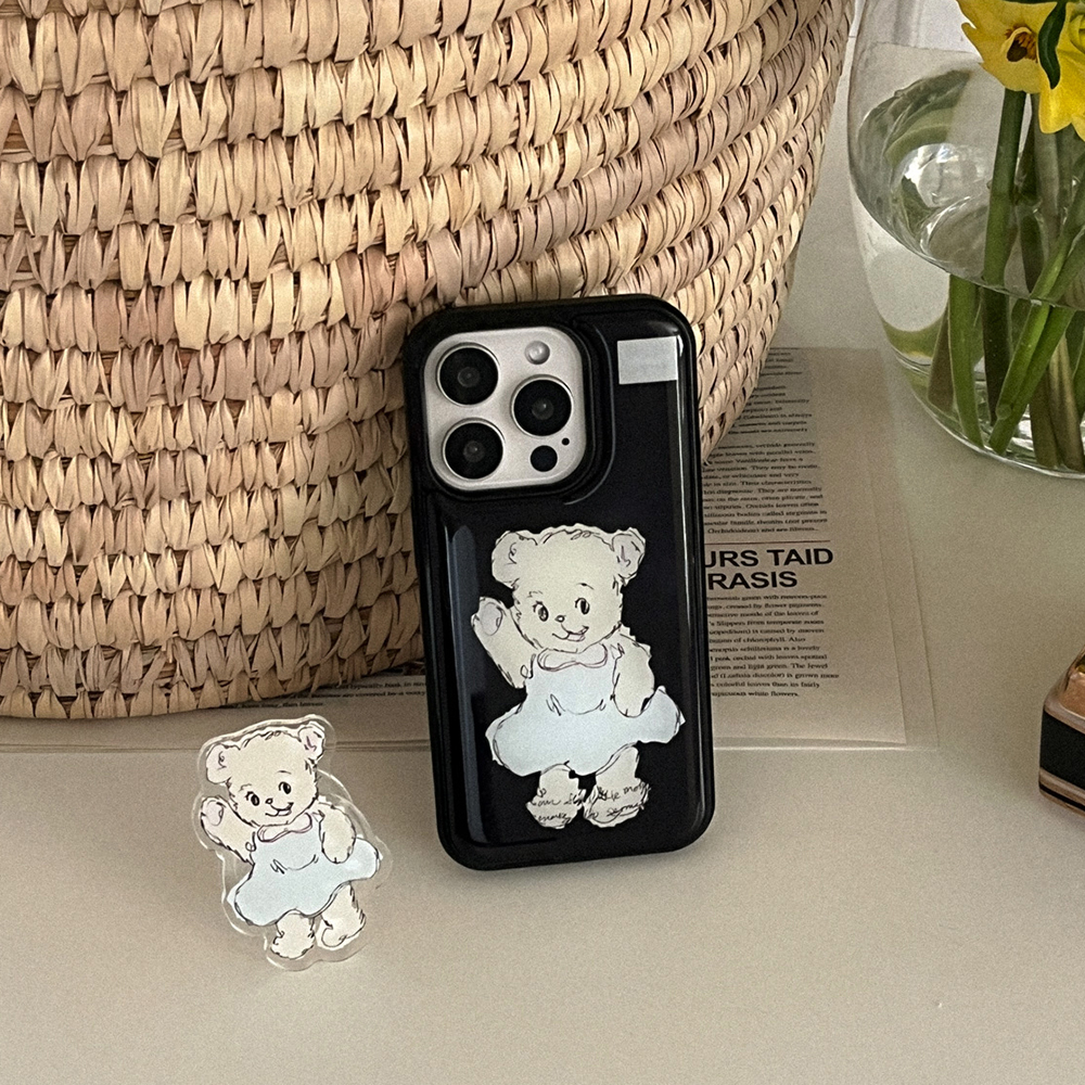 adorable bear 아이폰 갤럭시 에폭시 범퍼 케이스 - 상세 이미지 4