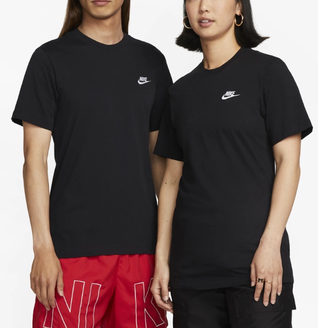 국내매장판 나이키 티셔츠 스포츠클럽 숏슬리브 자수 반팔티 블랙 S3 AR4999-013