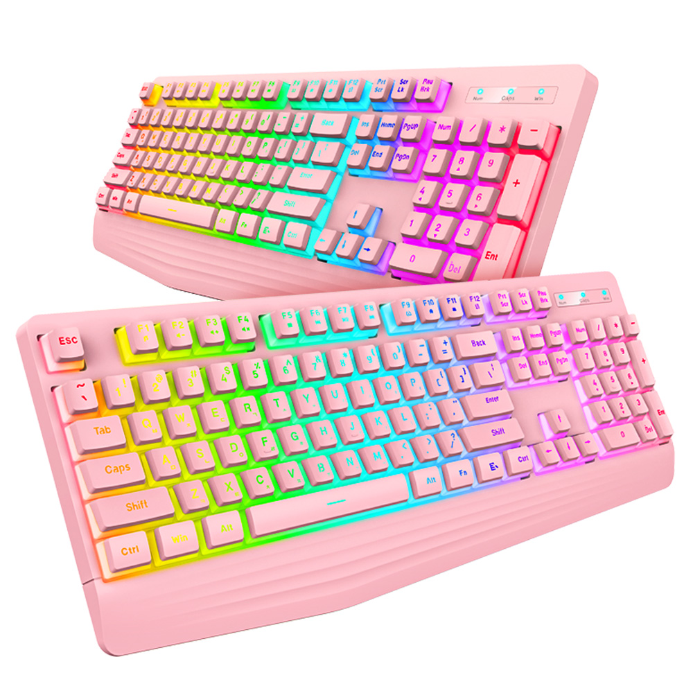 가츠 X104 푸딩 PBT 키캡 RGB 핑크 보글보글 멤브레인 독거미 저소음 키보드 - 상세 이미지 2