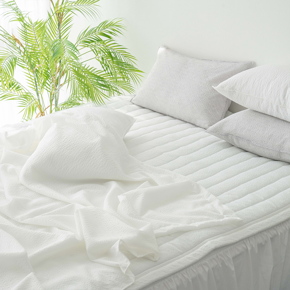 시어서커 쿨 냉감 누빔 썸머오션 여름이불 침대패드 SS