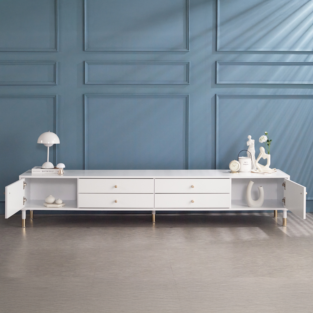 SK1207 2단 양문 서랍 수납 티비다이 거실장 2100 HI