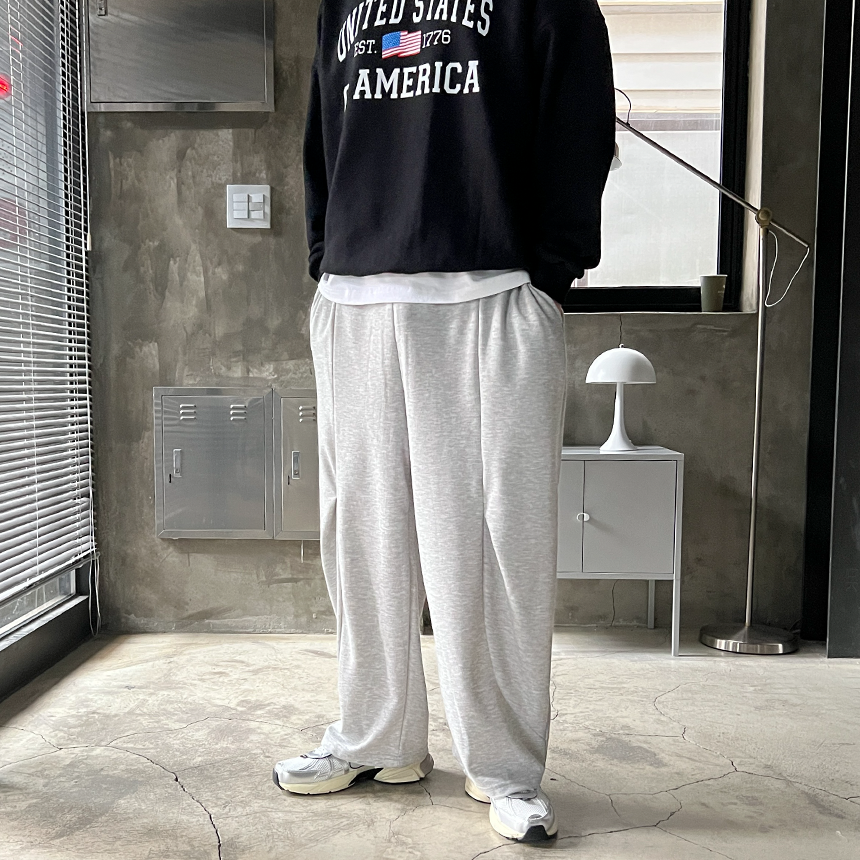 스웻팬츠 벌룬핏 커브 와이드바지 - 상세 이미지 2