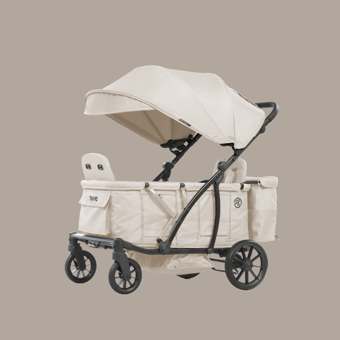 [누비앤타보] TAVO 웨건GT2 유모차형 웨건 디럭스급 연년생 등하원용 GT2 베이지+사은품세트