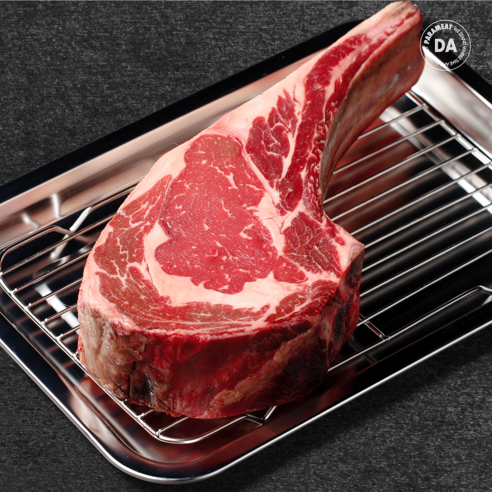 드라이에이징 블랙앵거스 토마호크 5cm내외 스테이크 미국산 숙성육 패러미트 1000g