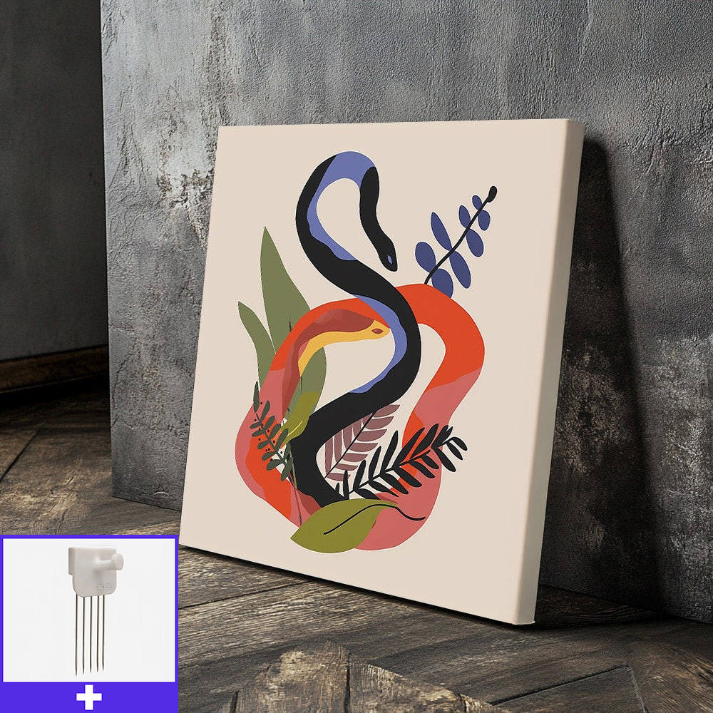 지혜 뱀 80x80cm 캔버스액자 뱀그림 - 메인 이미지