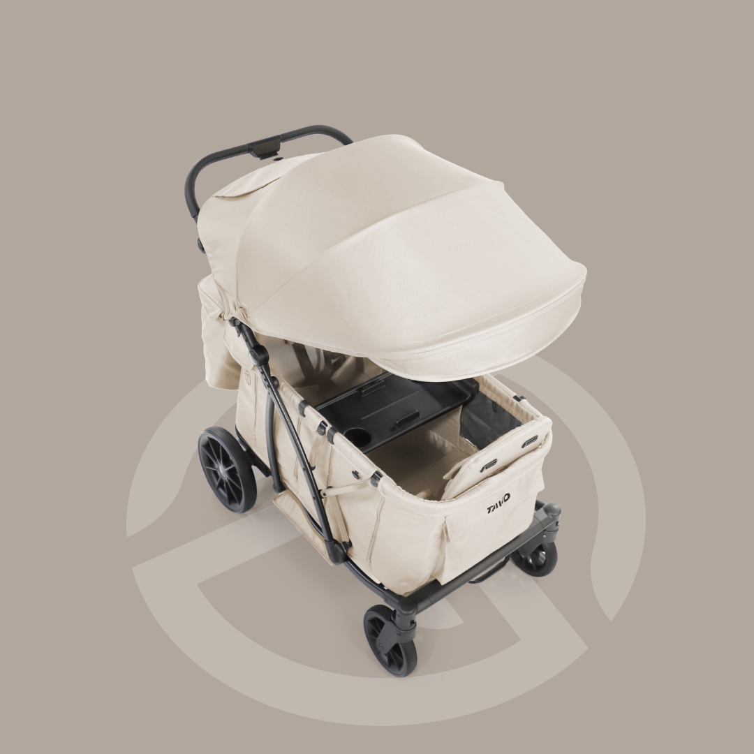 [누비앤타보] TAVO 웨건GT2 유모차형 웨건 디럭스급 연년생 등하원용 GT2 베이지+사은품세트