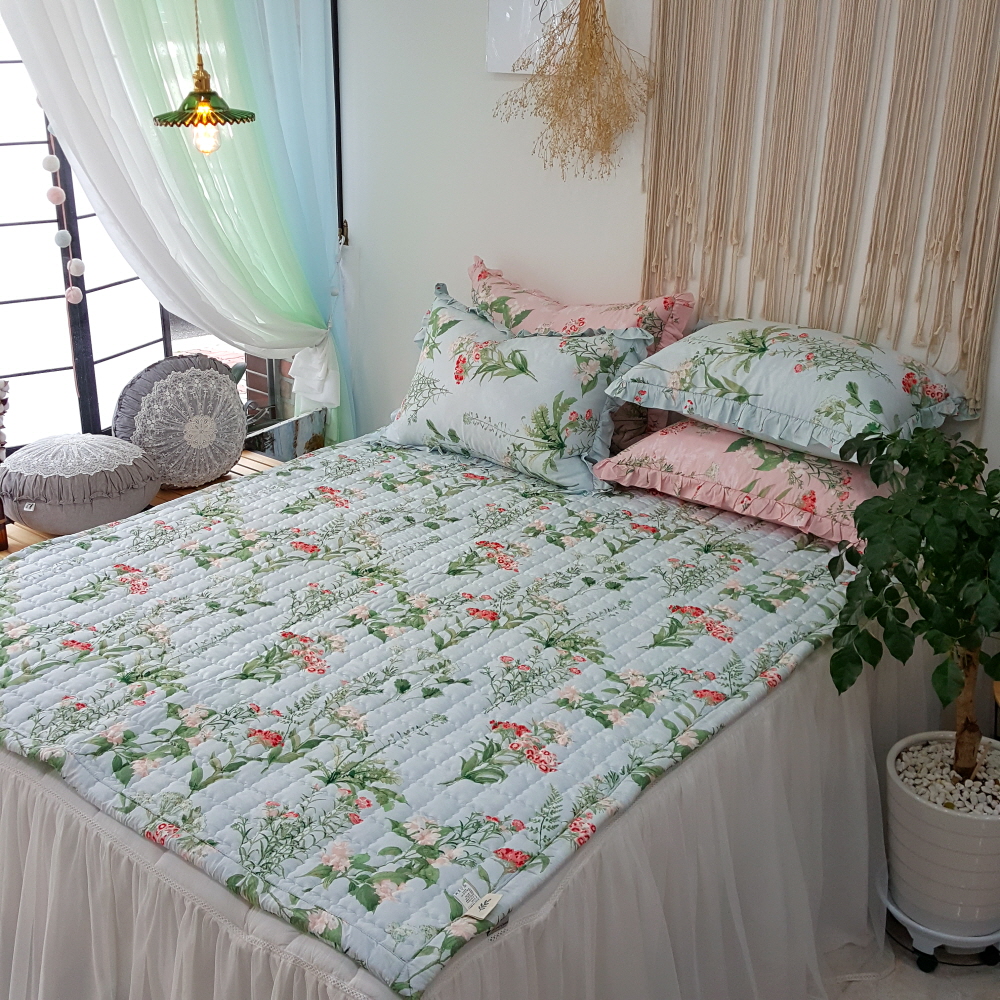 혼수 신혼이불 모달이불세트 침구류 플라워블루