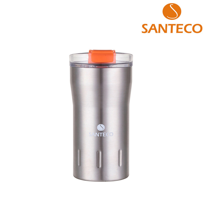 이중진공 텀블러 산테코 카리바 보온보냉 스텐 머그컵 350ml, 스틸 - 상품 이미지