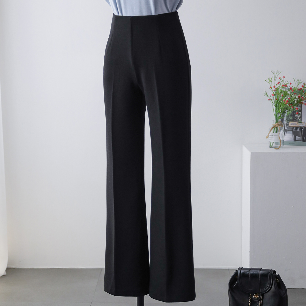 나이브 쫀쫀한 스판 노오비 다트 히든밴딩 레직기 부츠컷 팬츠 - 상세 이미지 2