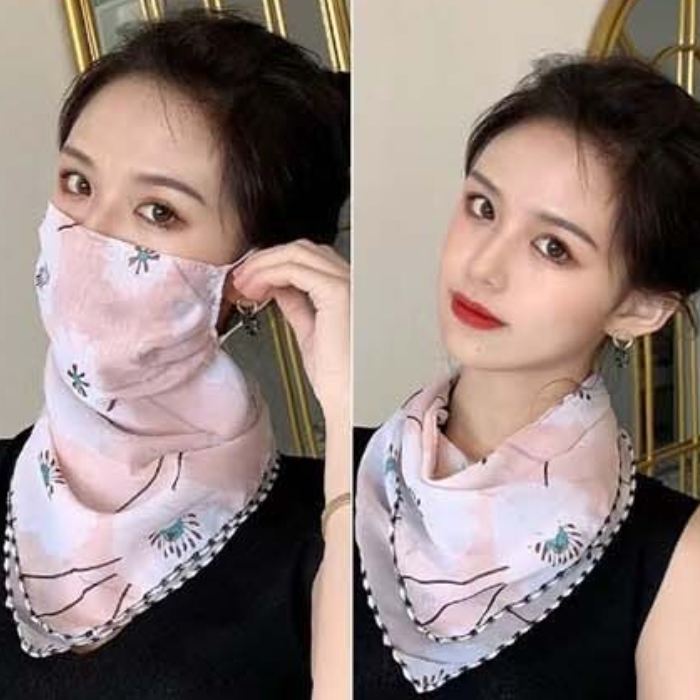 귀걸이형스카프 여성 얼굴가리개 - 상품 이미지