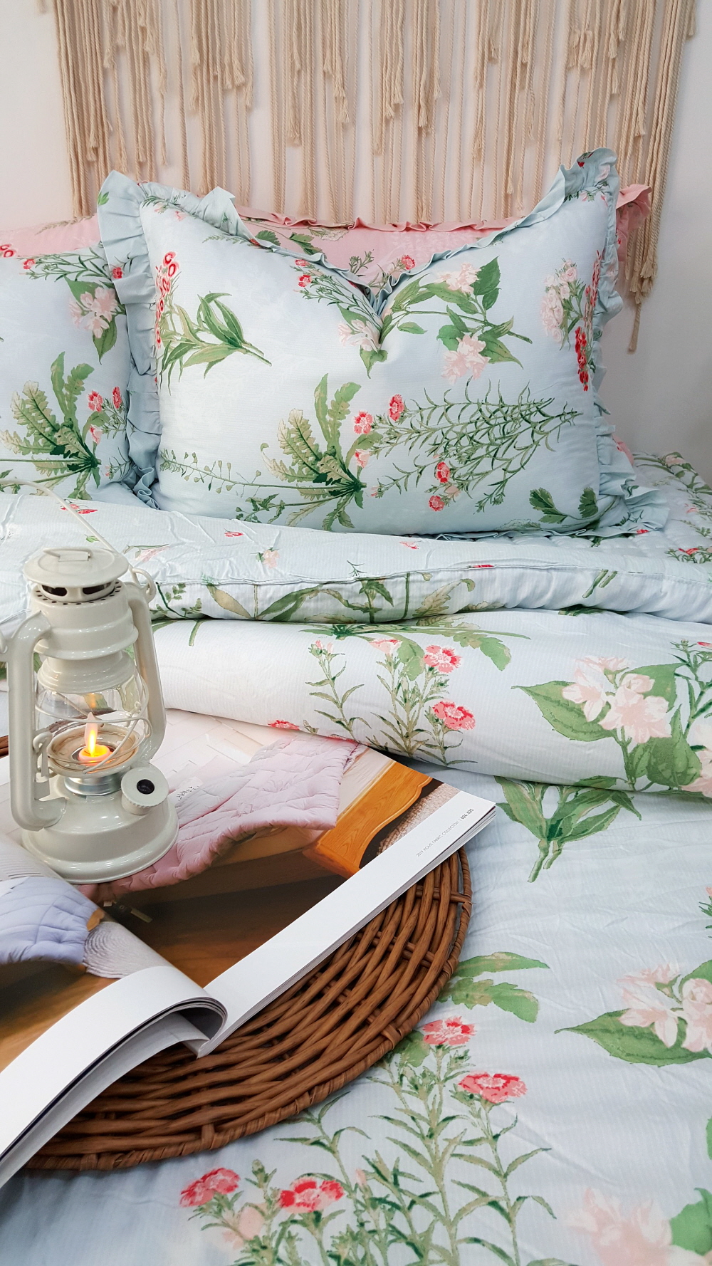 혼수 신혼이불 모달이불세트 침구류 플라워블루