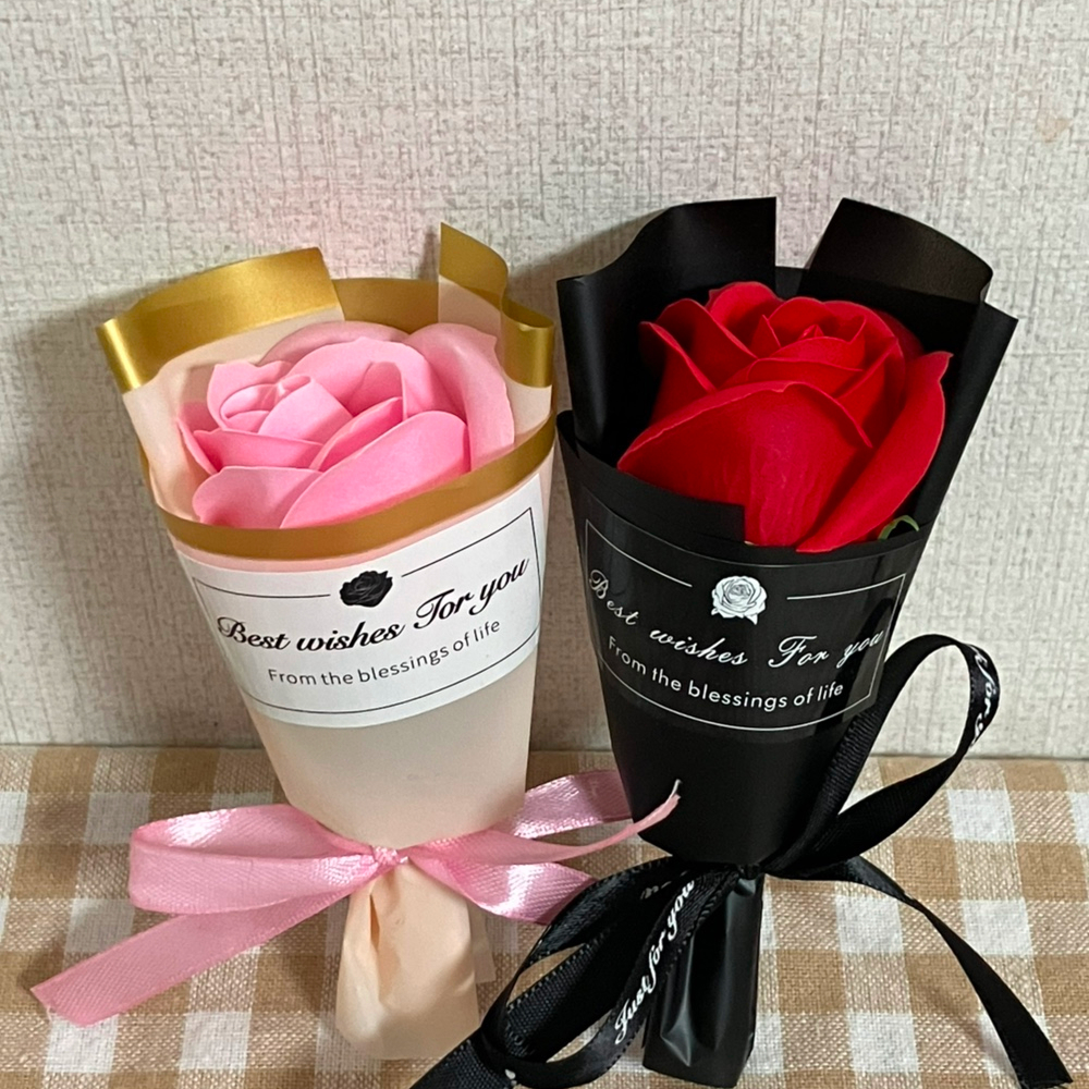 어버이날 스승의날 미니 비누꽃다발 비누장미꽃다발 장미 꽃 다발 비누 한송이꽃비누 이벤트 선물 이미지 6