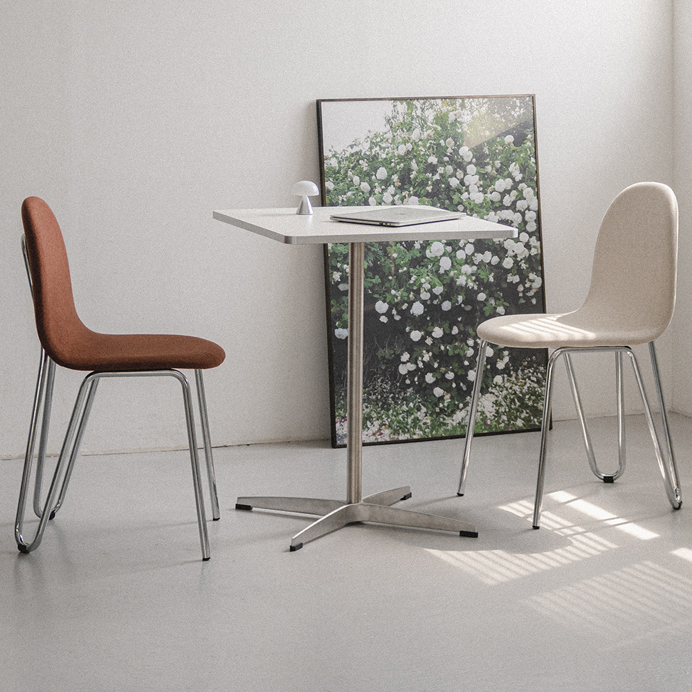 사각테이블 다이닝 미드센추리 카페 테이블 1인용 화이트 600 브리즈 테이블