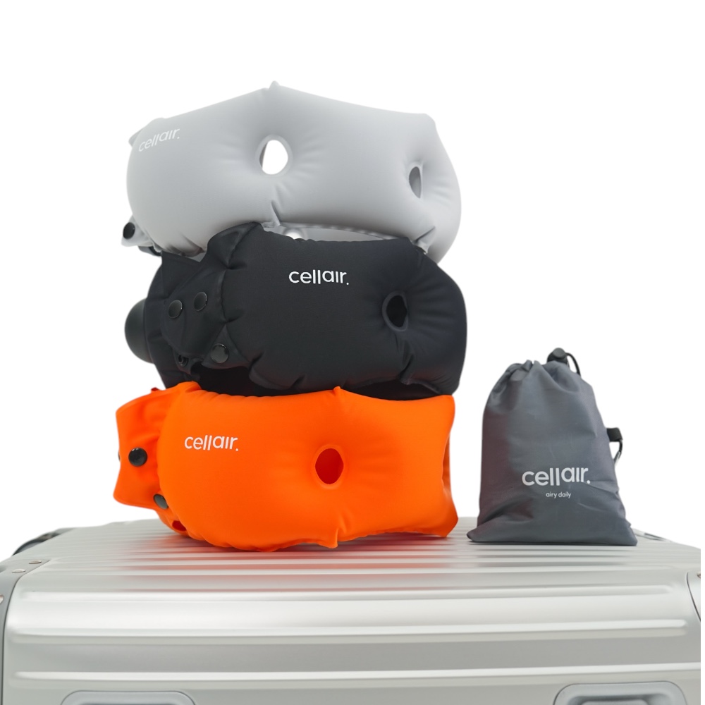 셀레어 에어 펌프 넥필로우 여행용 가벼운 휴대용 비행기 기내용 목 베개 캠핑 쿠션