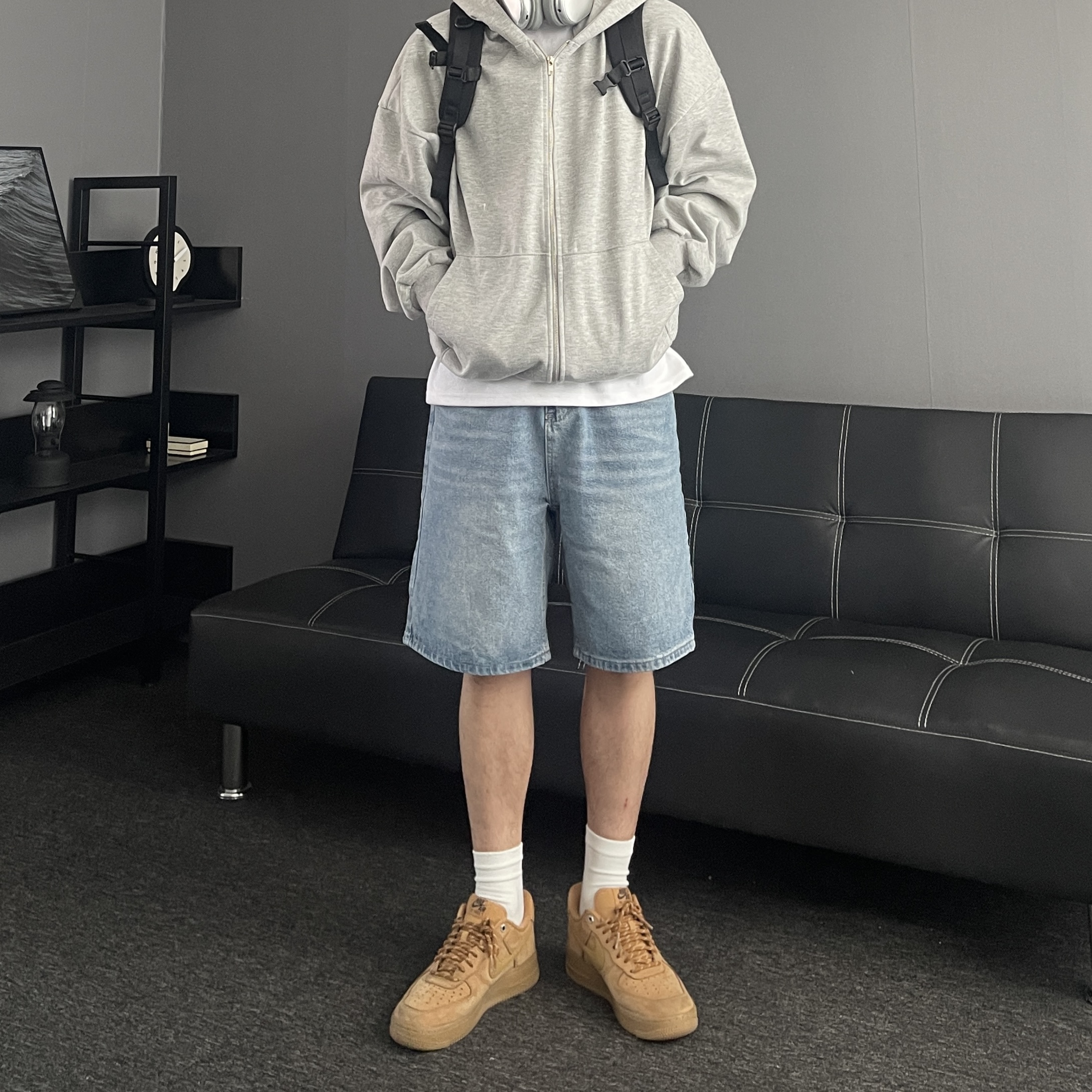 남자청반바지 남자여름청바지 버뮤다데님팬츠 이미지 7