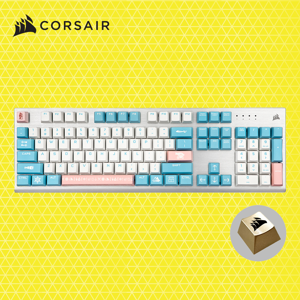 커세어 K60 RGB PRO SWEET SKY 비올라축 골드키캡 에디션 - 메인 이미지