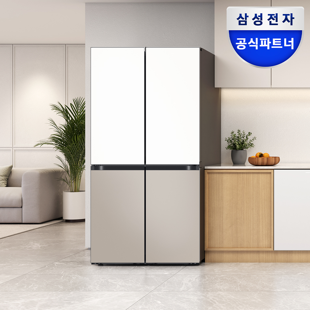 삼성 비스포크 AI 하이브리드 냉장고 25년형 4도어 1등급 RM70F91R1ZG UV탈취