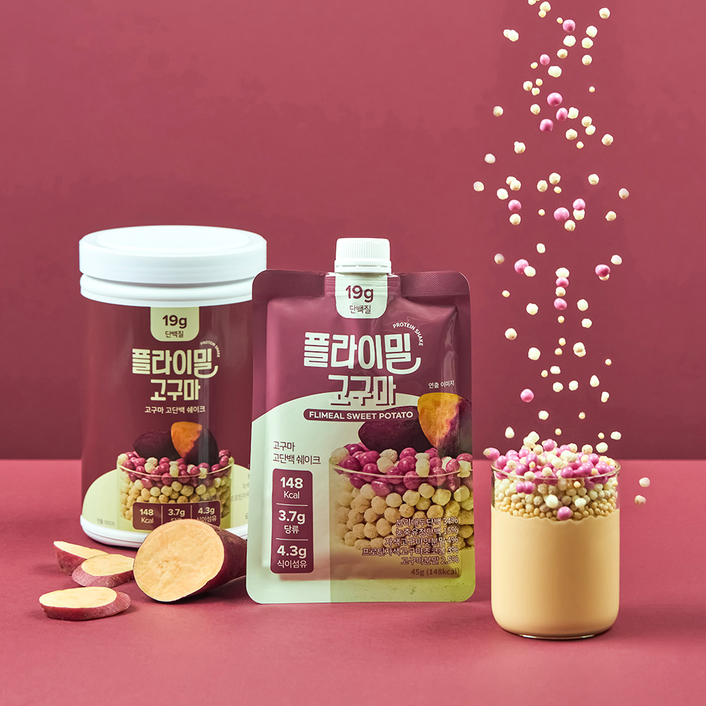 플라이밀 단백질 쉐이크 파우치 고구마, 45g, 7개