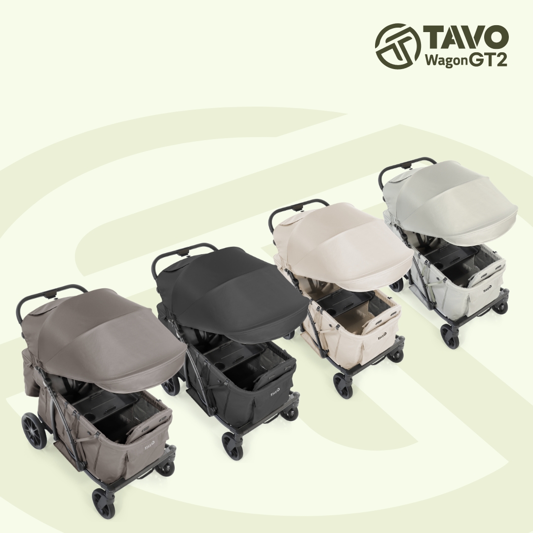 [누비앤타보] TAVO 웨건GT2 유모차형 웨건 디럭스급 연년생 등하원용 GT2 블랙+사은품세트