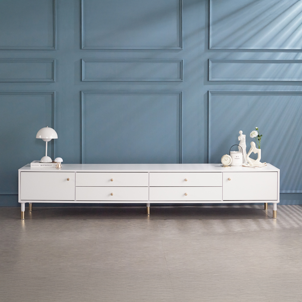 SK1207 2단 양문 서랍 수납 티비다이 거실장 2100 HI