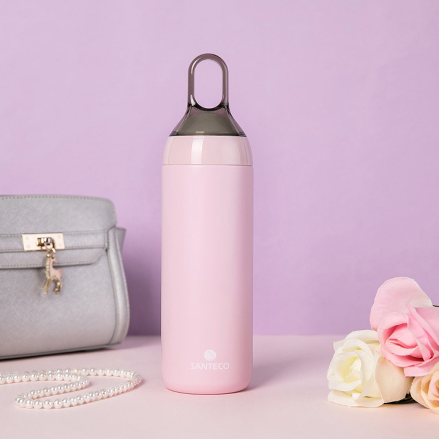 스텐 텀블러 산테코 요가 휴대용 보온보냉병 500ml, 핑크 - 상품 이미지
