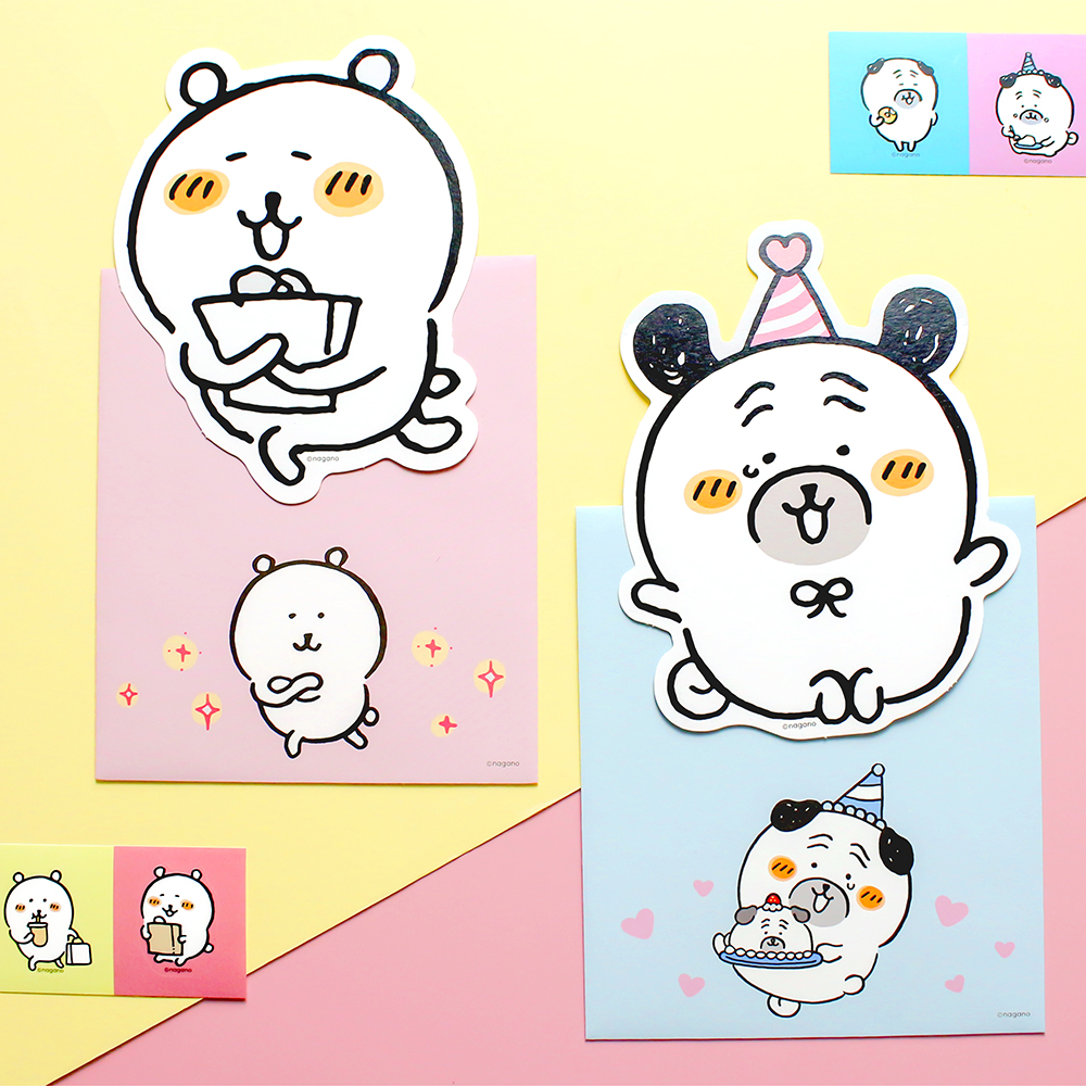 담곰이 선물 모양 카드 기념일 생일 인사 감사 엽서 캐릭터 농담곰 편지지 굿즈 - 상세 이미지 3