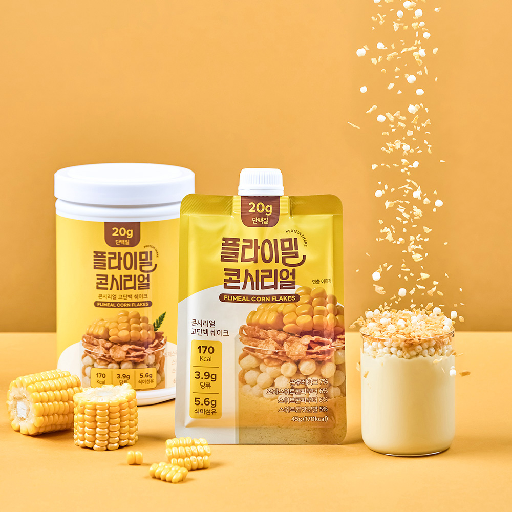 플라이밀 단백질 쉐이크 파우치 콘시리얼, 45g, 7개