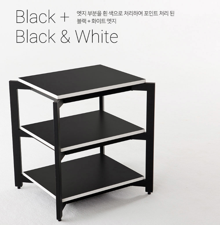 다가구 스파지오 3단 선반 오디오 멀티 턴테이블랙 이미지 6