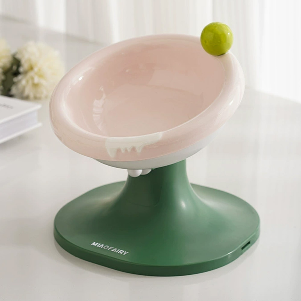 강아지밥그릇 고양이물그릇 대형견 개밥그릇 높이조절 수반 마카롱 애견식기