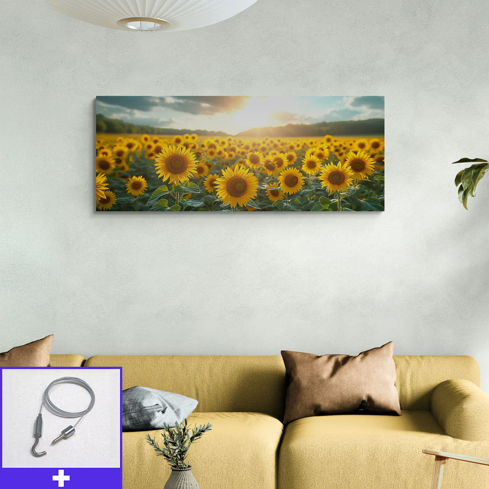 재물해바라기 150x60cm 캔버스액자