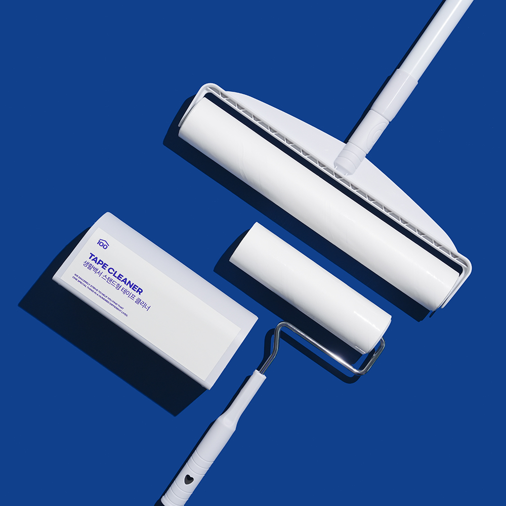 생활백서 돌돌이 테이프클리너 16cm 기본 세트(헤드+조절봉+리필 3개) 홀더 포함